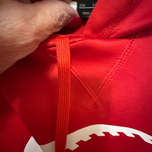 Nike Red Hoodie with Football Graphic - Picture 2 of 3